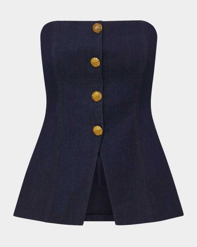 Forman Strapless Denim Top