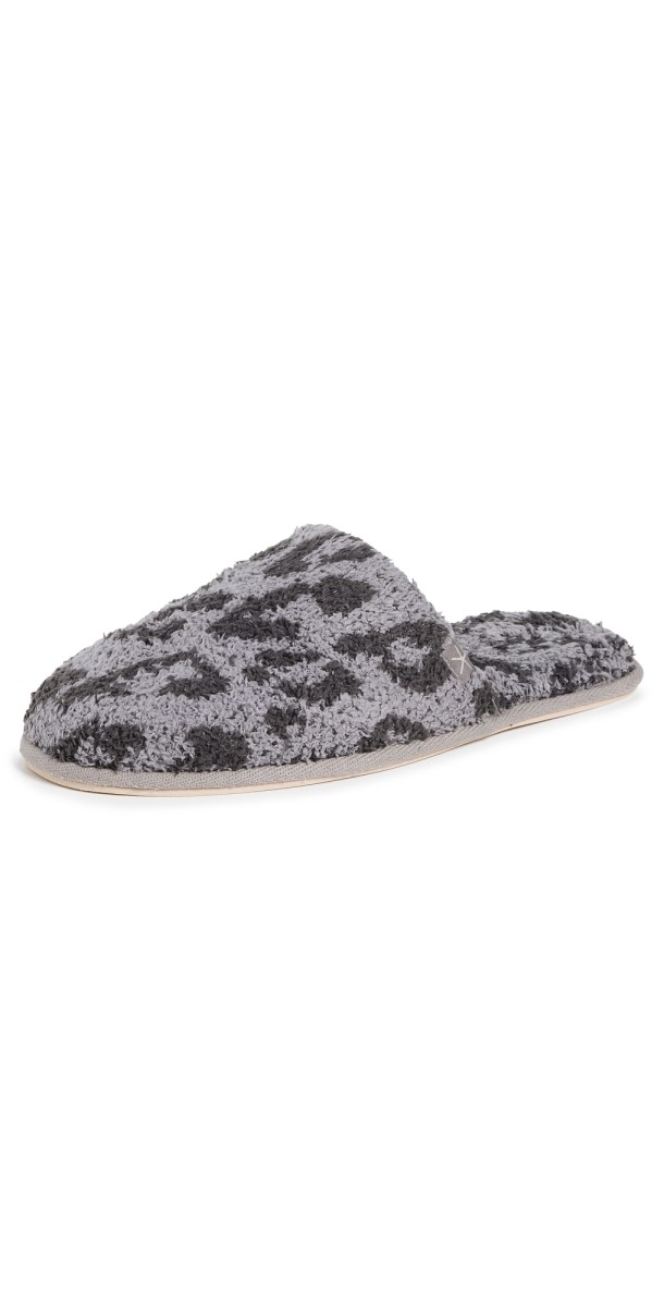 Barefoot Dreams CozyChic Barefoot in the Wild Slippers Graphite/Carbon
