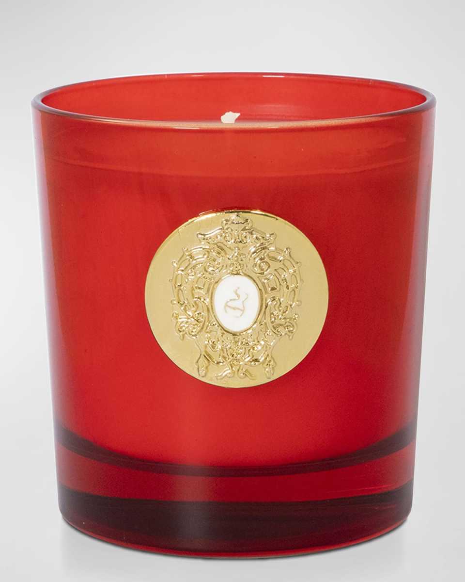 8.81 oz. Wirtanen Red Glass Candle