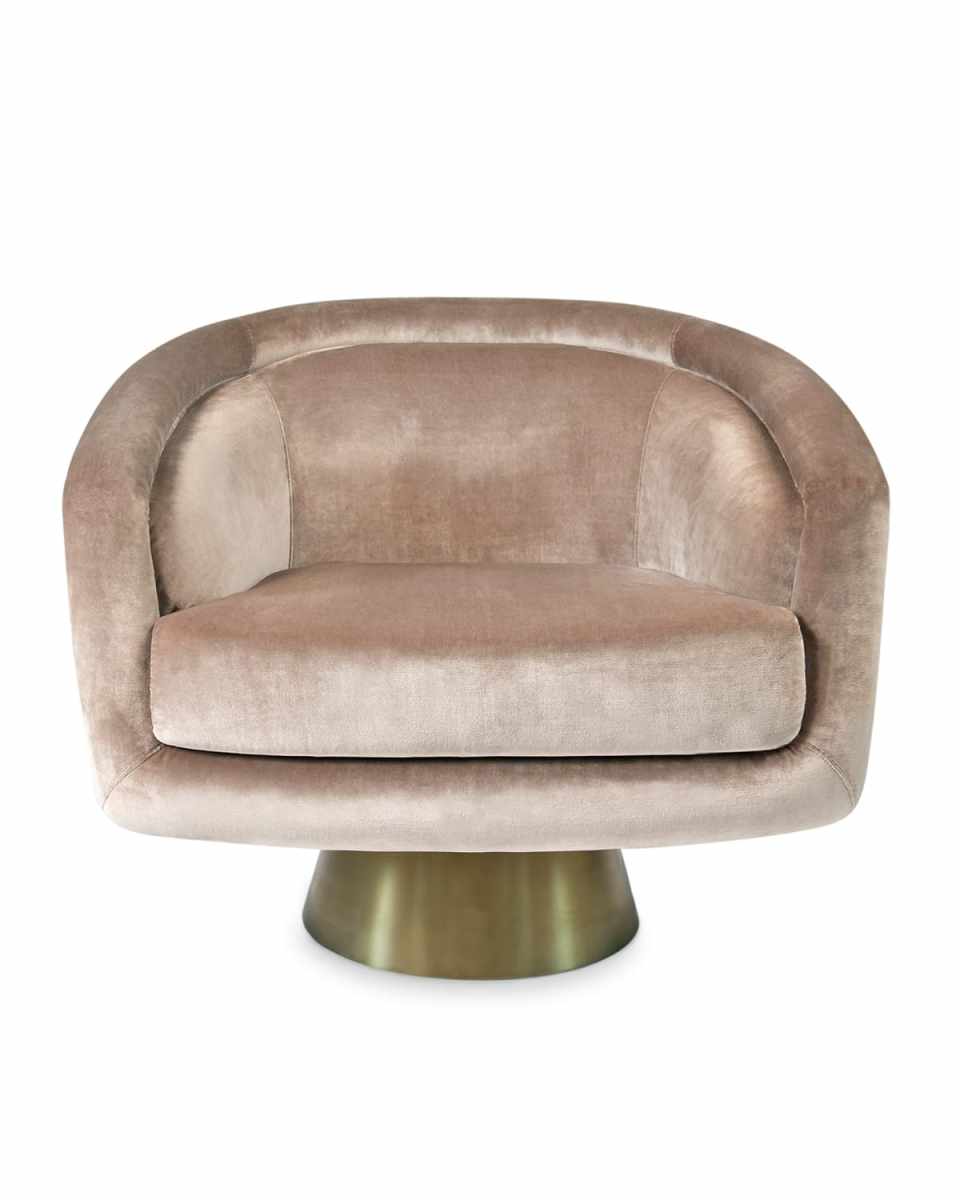 Bacharach Velvet Swivel Chair