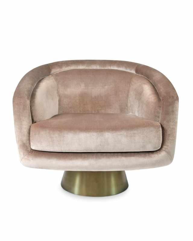 Bacharach Velvet Swivel Chair