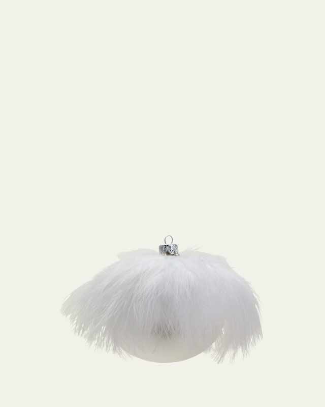 Feather Ball Christmas Ornament