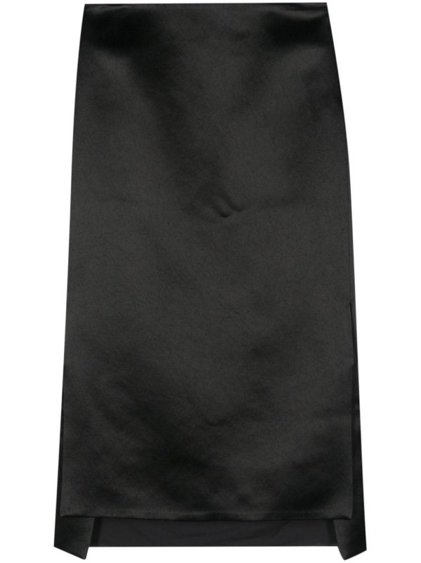 satin midi skirt