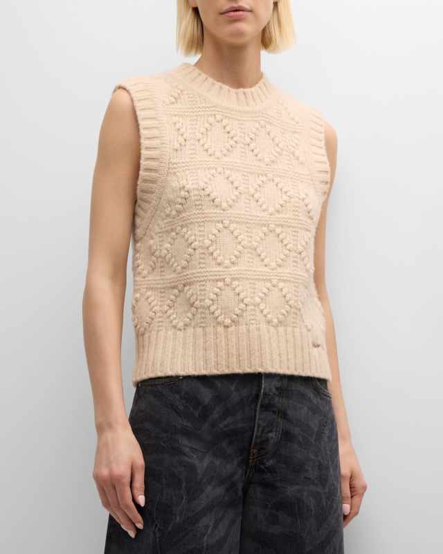 Wool Bubble Sweater Vest