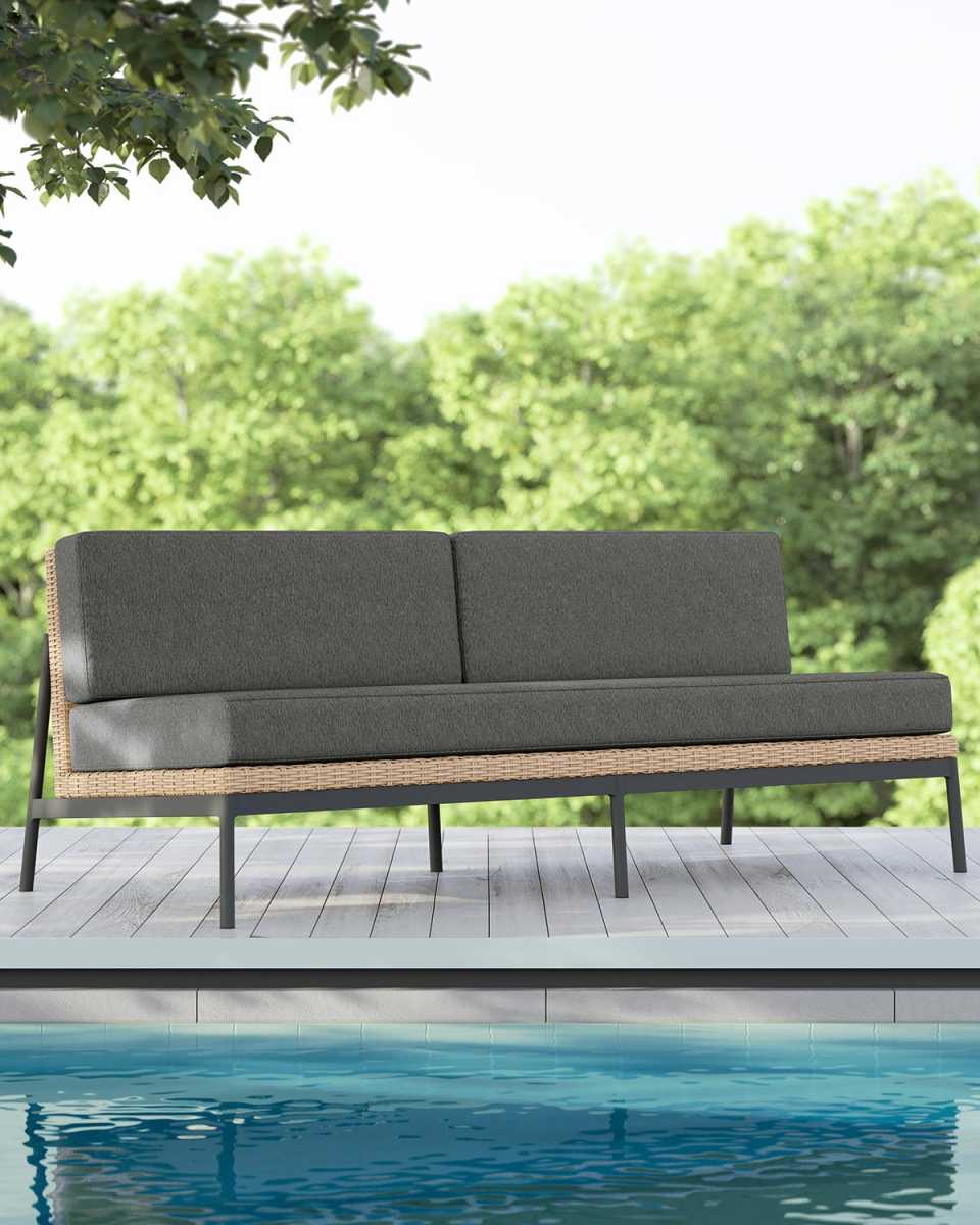 Terra 3-Seat Sofa With Slate Cushion