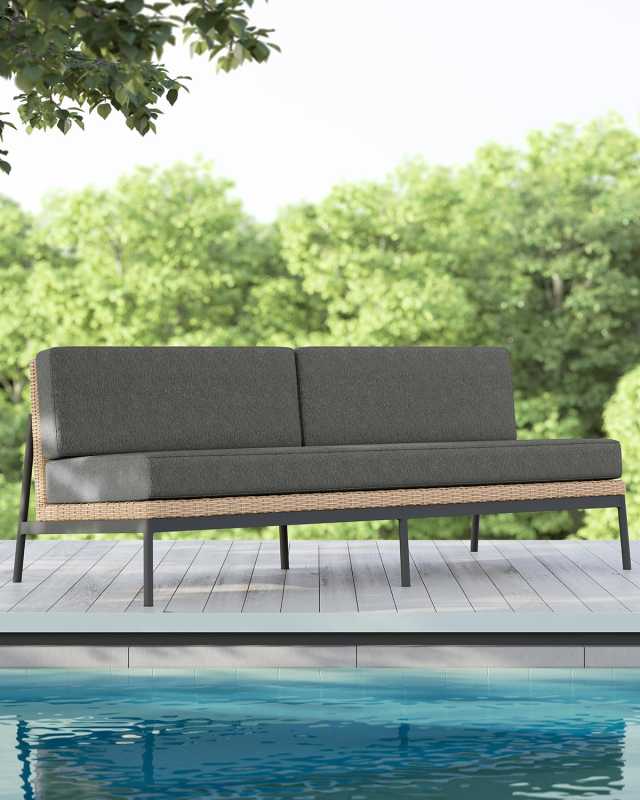 Terra 3-Seat Sofa With Slate Cushion