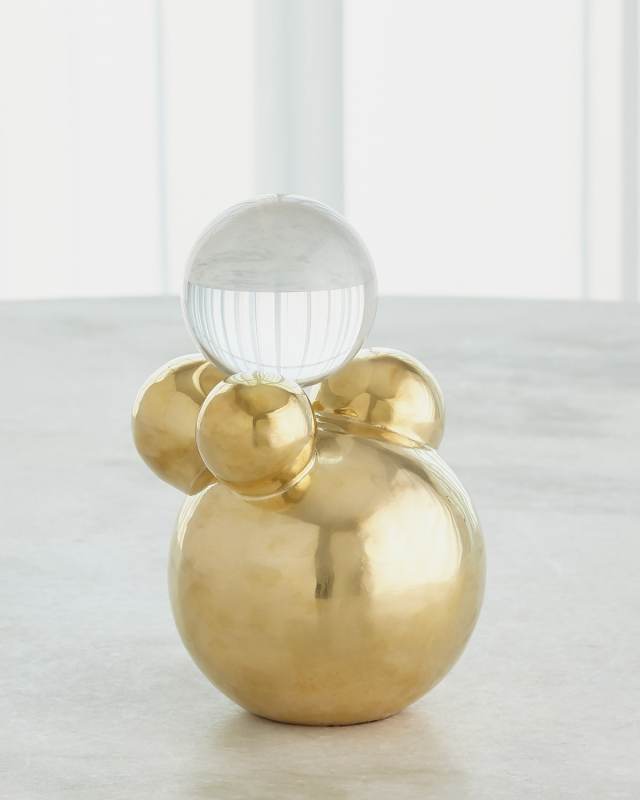 Bubble Orb Holder with Crystal Sphere - Small
