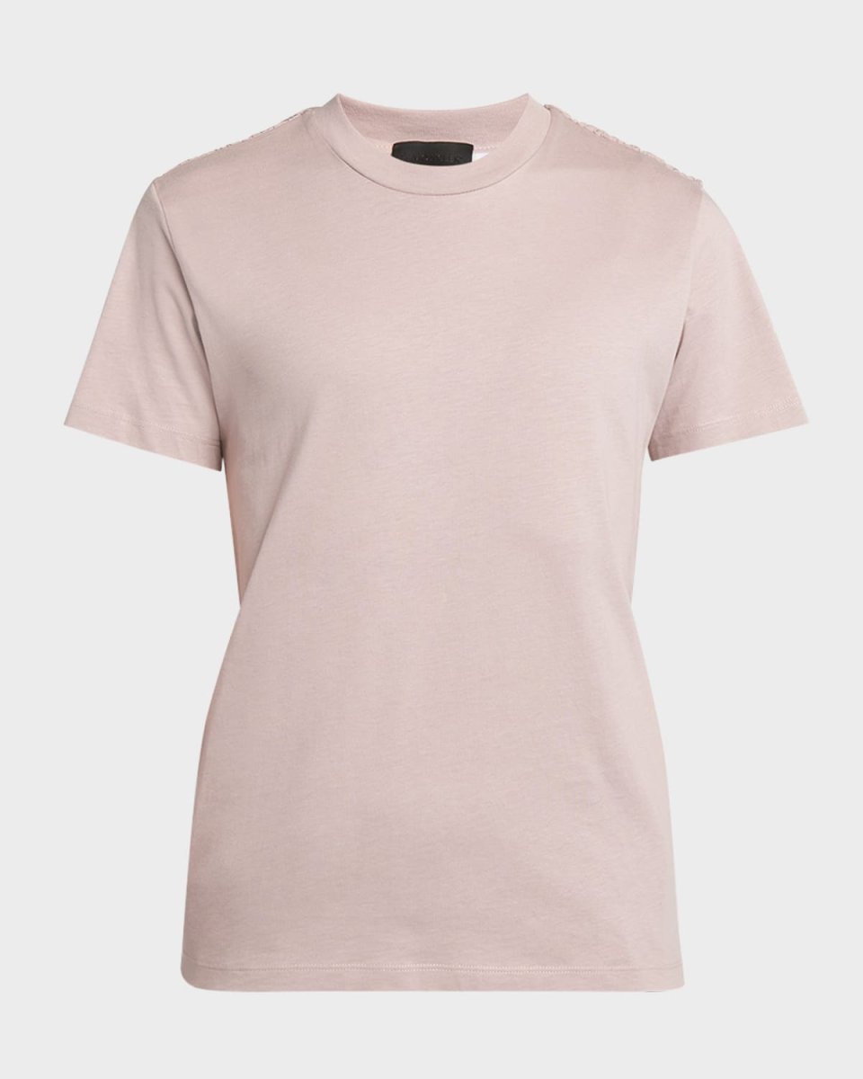 Mixed Media Crewneck T-Shirt