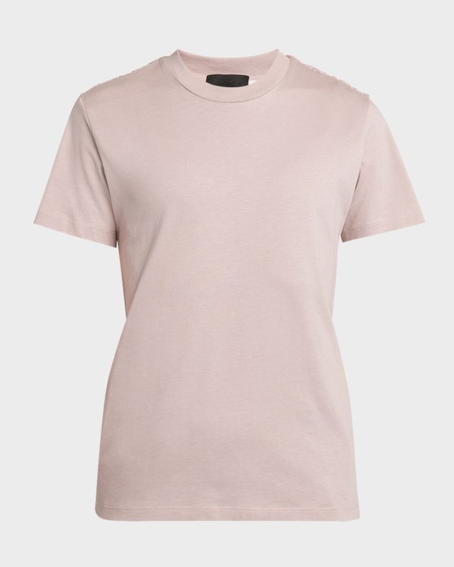 Mixed Media Crewneck T-Shirt