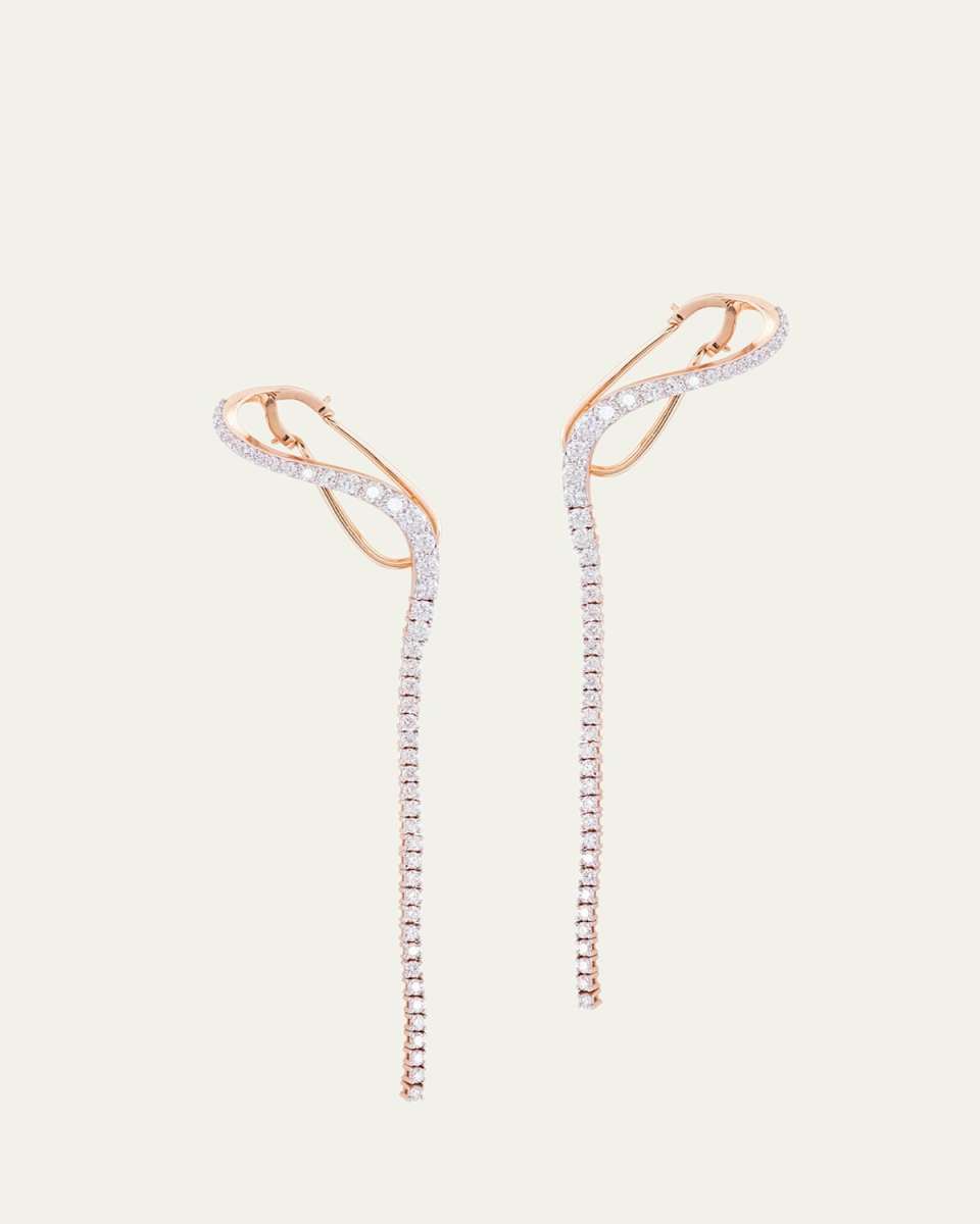 18K Rose Gold Diamond Aurora Earrings