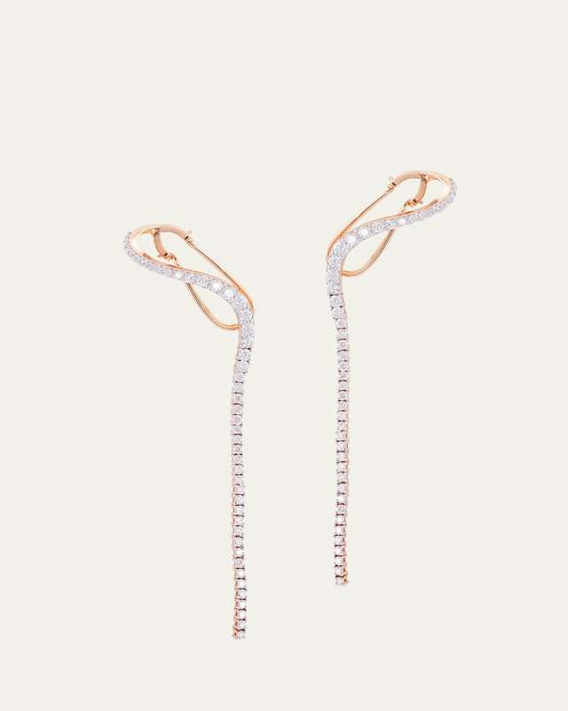 18K Rose Gold Diamond Aurora Earrings