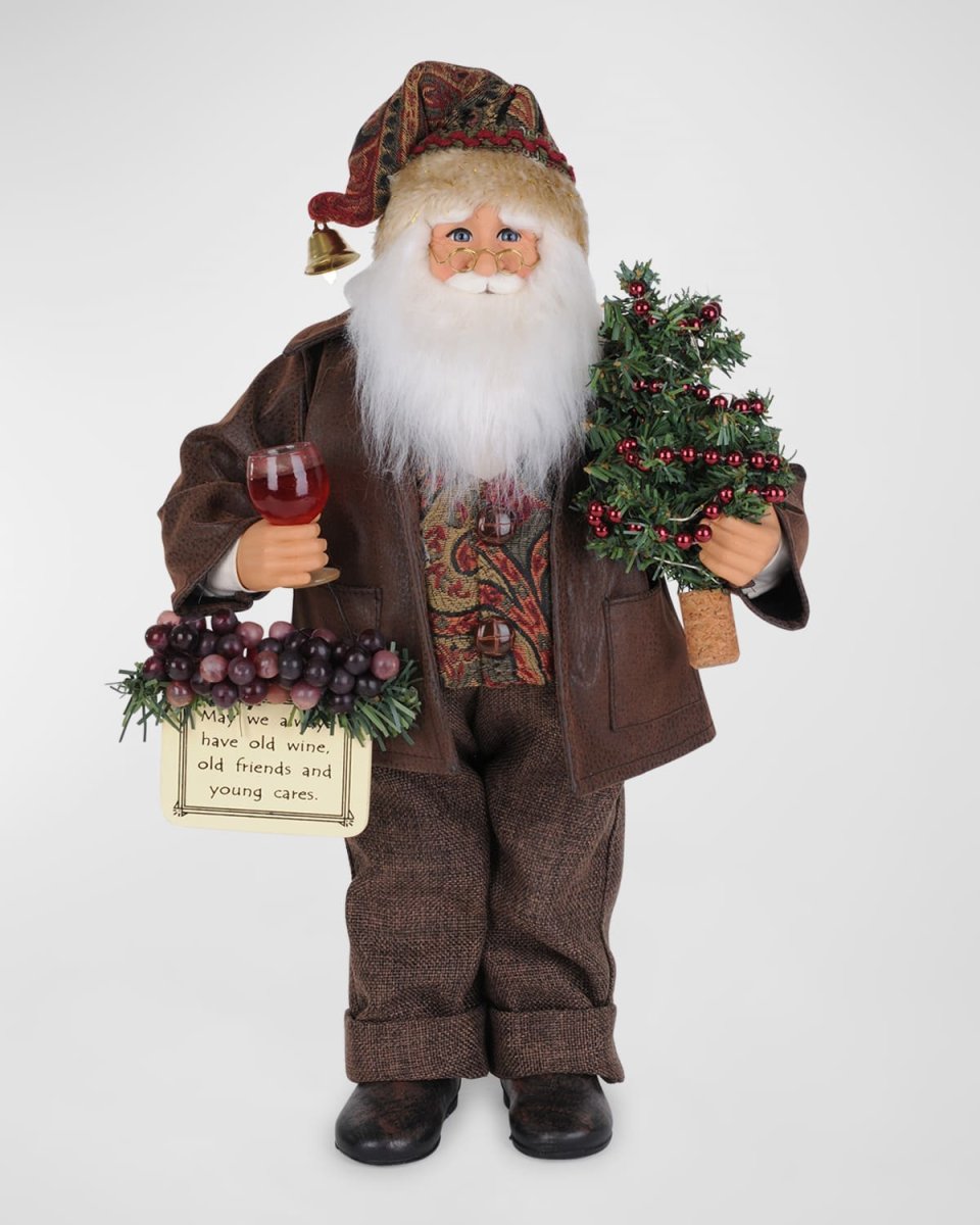 Rose Gold Coastal Santa Figure