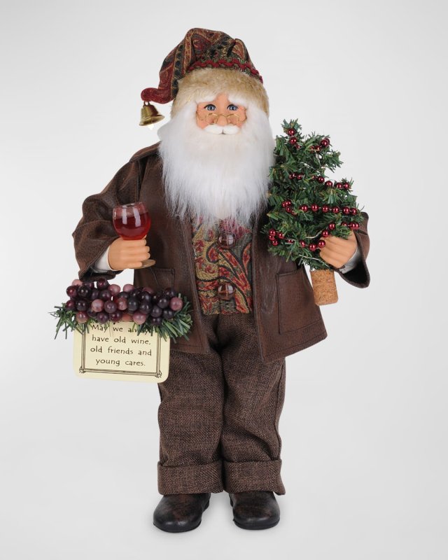 Rose Gold Coastal Santa Figure