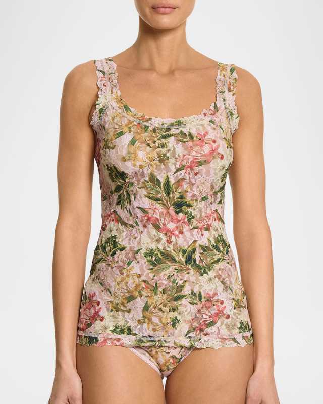Floral-Print Signature Lace Camisol