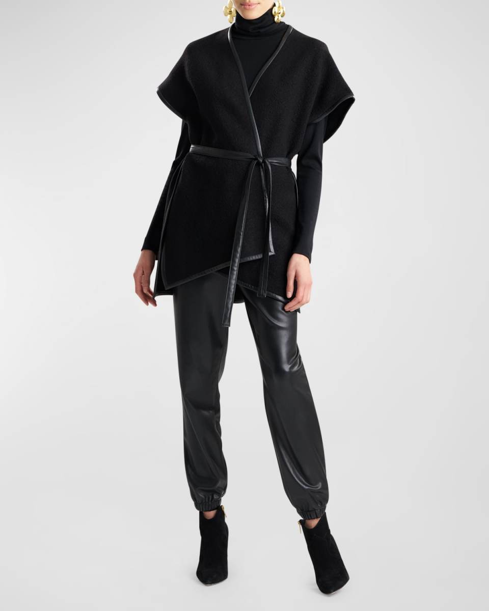 Boiled Wool Wrap Poncho