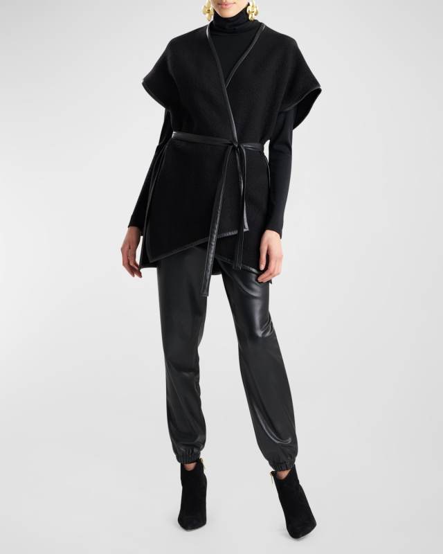 Boiled Wool Wrap Poncho