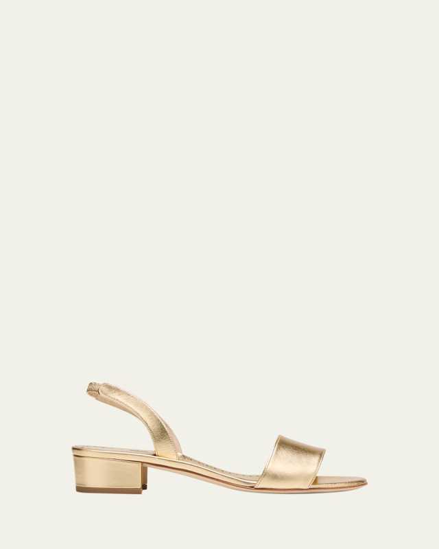 Patopia Metallic Slingback Sandals
