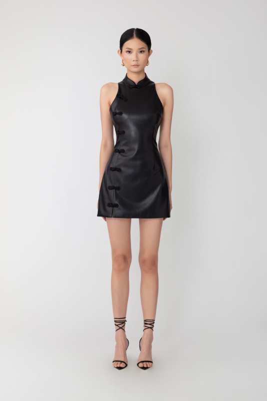 Sharon Faux Leather Mini Dress