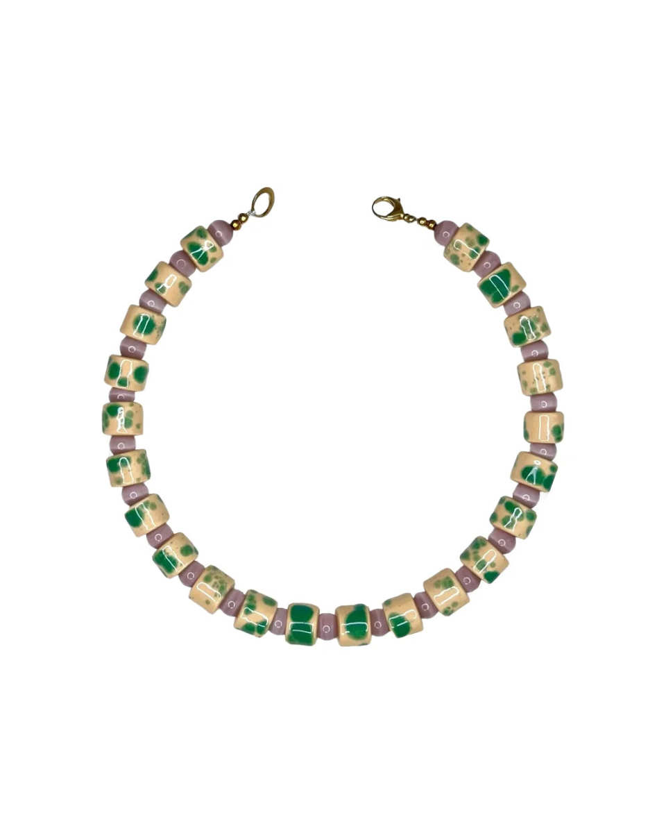 Moss and Tigers Eye Sundry Necklac
