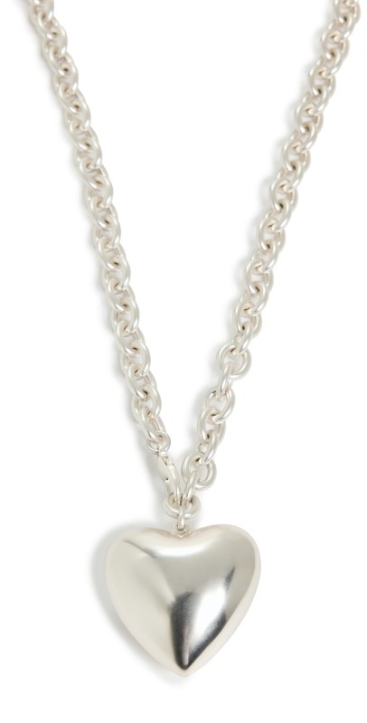 Roxanne Assoulin Heart & Soul Long Pendant Necklace Silver
