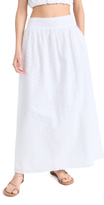 WAYF Maxi Skirt Ivory