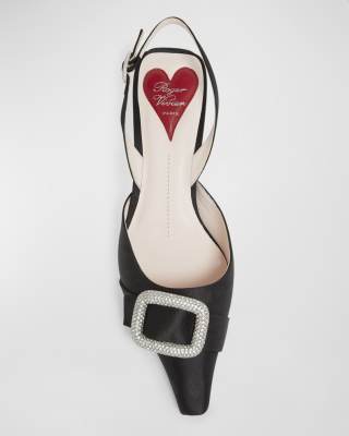 Roger Vivier Strass Slingback d'Orsay Pumps