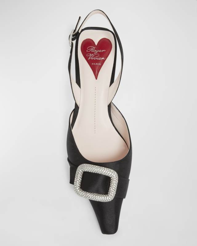 Roger Vivier Strass Slingback d'Orsay Pumps