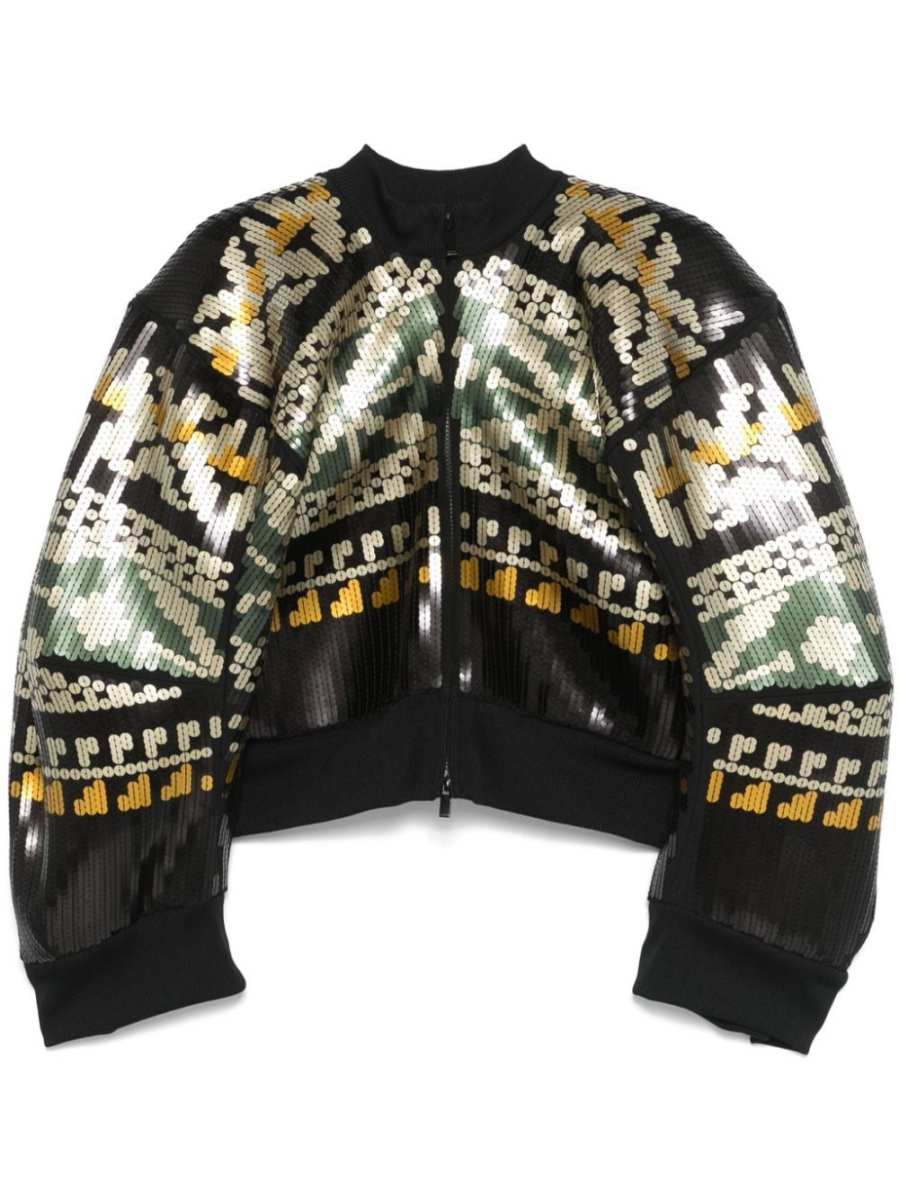 sequinned bomber jacket