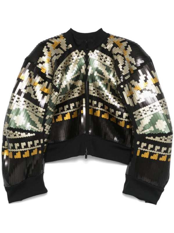 sequinned bomber jacket