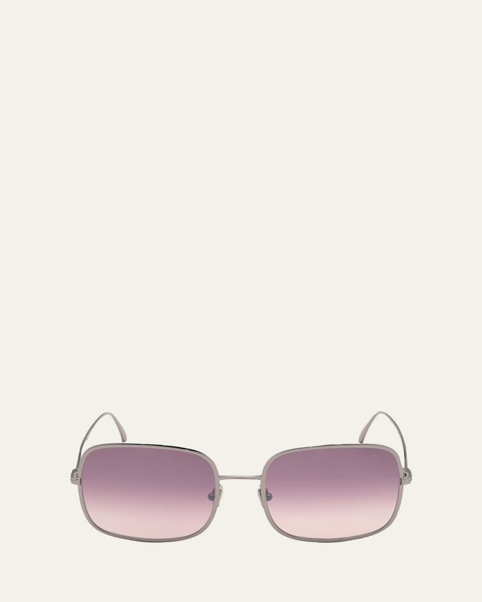 Keira Square Mirrored Metal Sunglasses