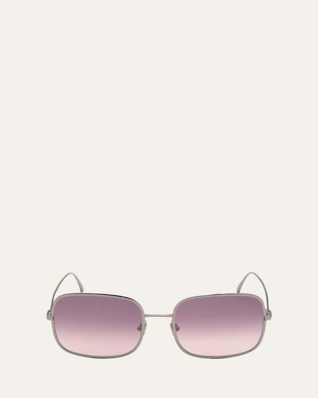 Keira Square Mirrored Metal Sunglasses
