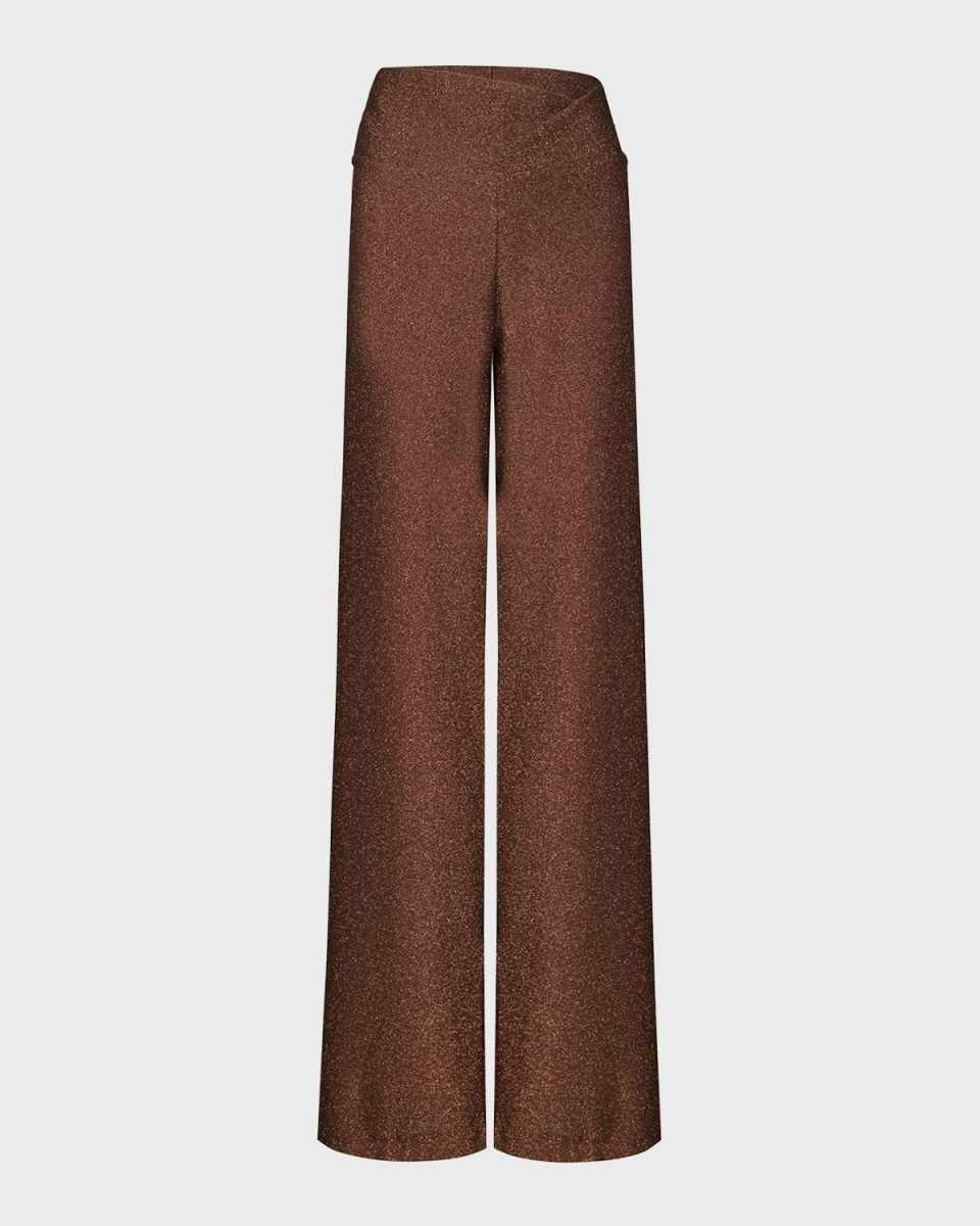 Hechizo De Henna Metallic Straight-Leg Pants