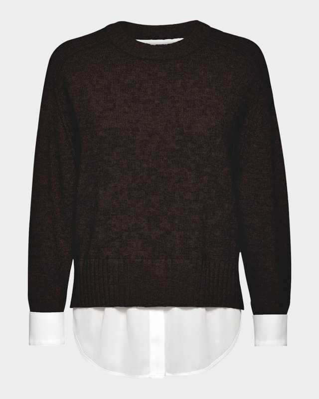 Parson Layered Raglan-Sleeve Sweater