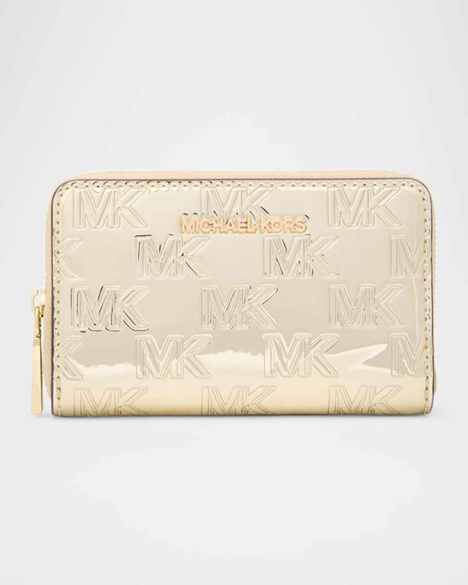 Jet Set Monogram Metallic Card Holder