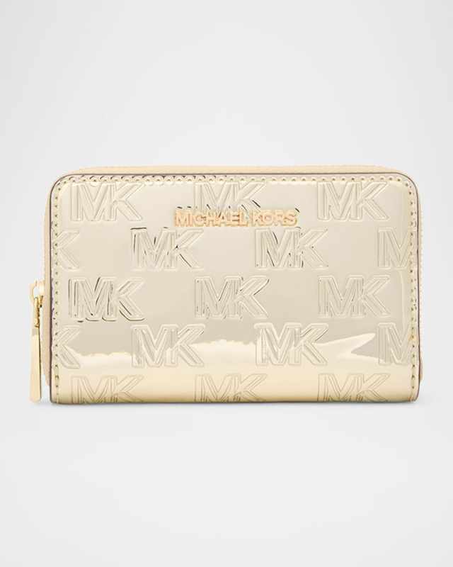 Jet Set Monogram Metallic Card Holder