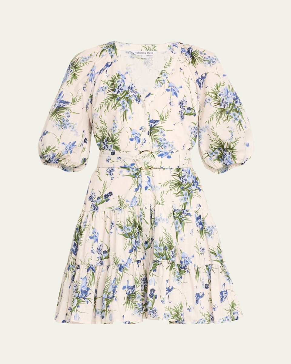 Dewey Floral Button-Front Mini Dress