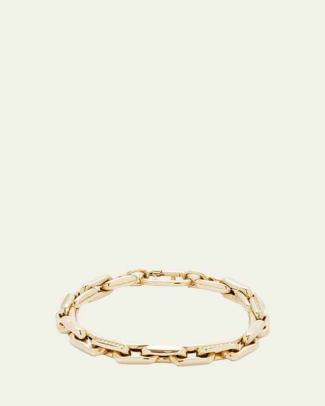 LR3 Small 14k Yellow Gold Bracelet with Diamonds