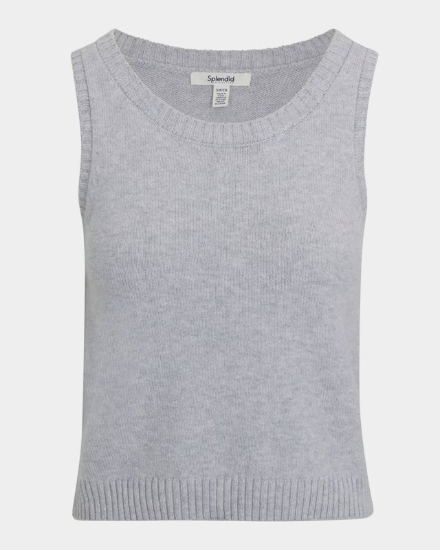 Amber Cropped Sweater Tank Top