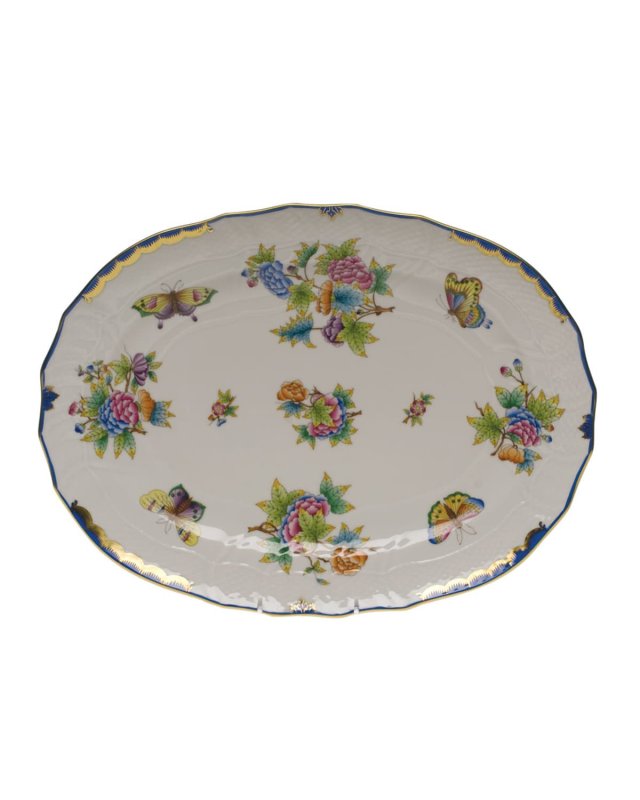 Queen Victoria Blue Platter