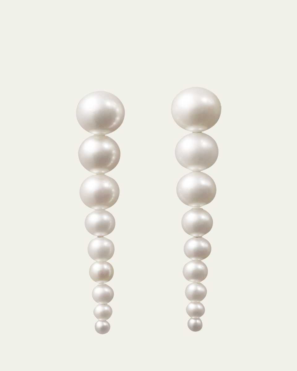 Sienna Graduated Pearl Drop Earrings