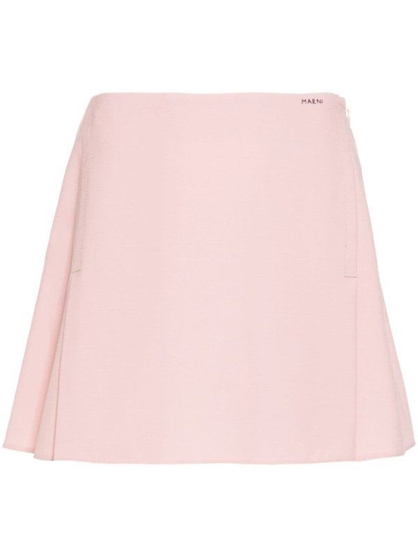 embroidered-logo mini skirt