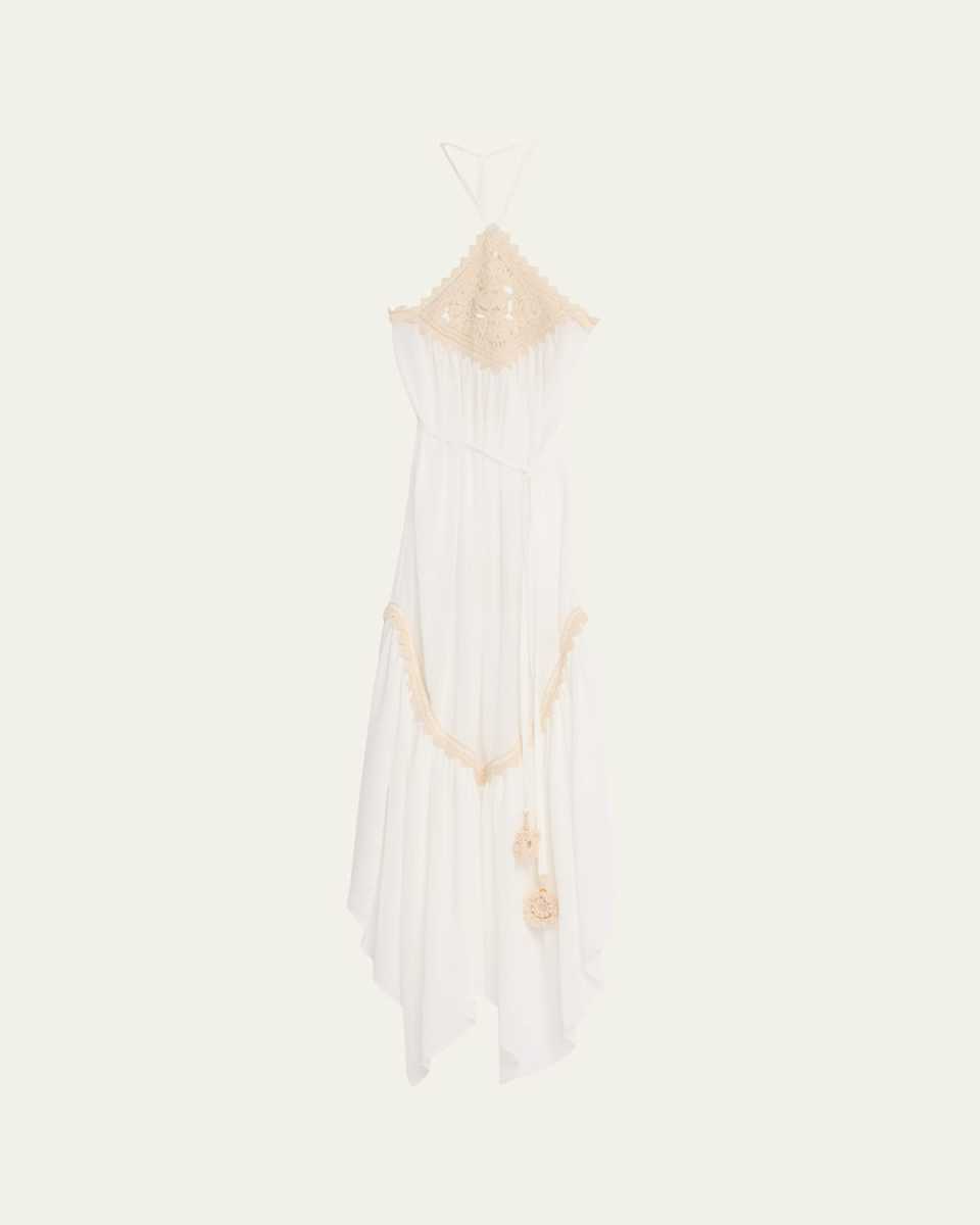 Patsy Crochet Sheer Midi Dress