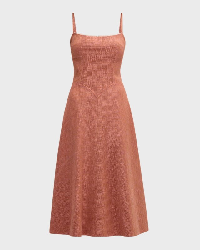Esha Sleeveless Linen Midi Dress