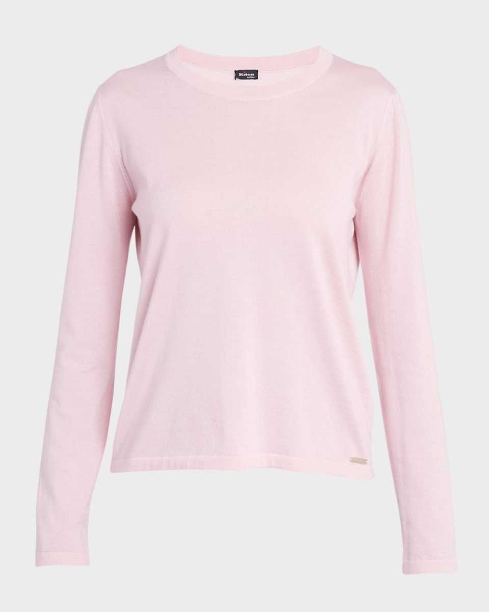 Cashmere-Silk Crewneck Sweater
