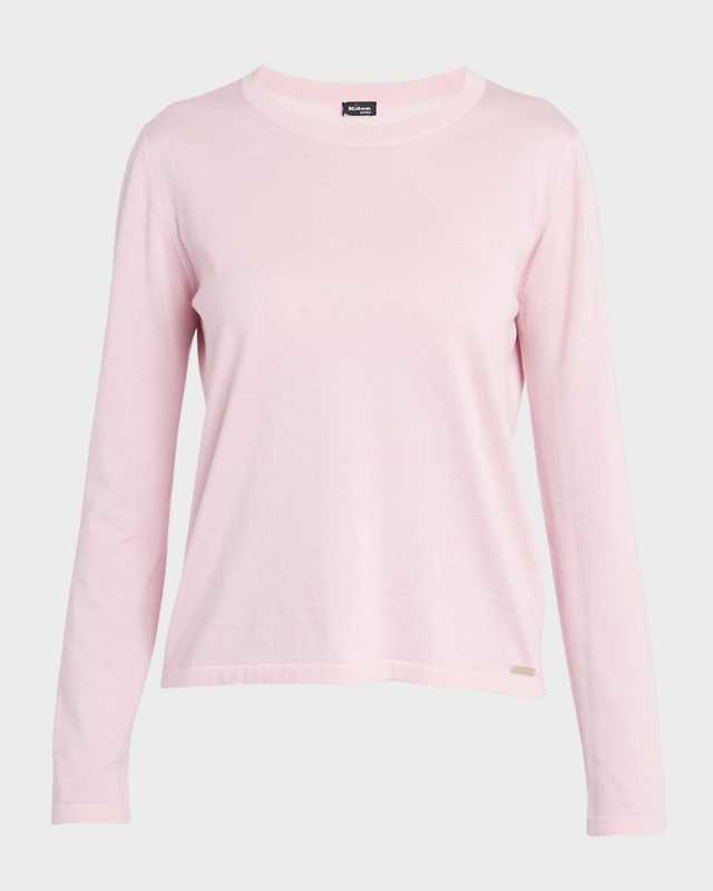 Cashmere-Silk Crewneck Sweater