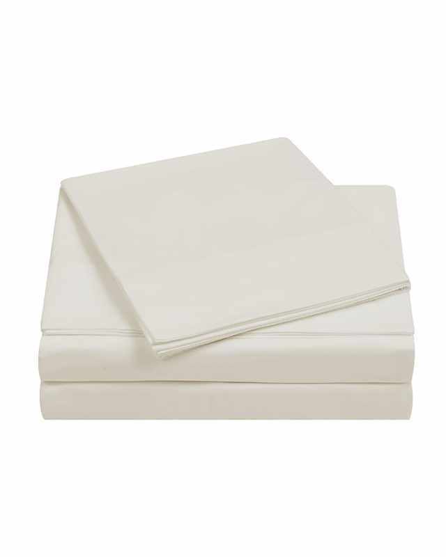 400-Thread Count Percale King Pillowcase Set, Vanilla Ic
