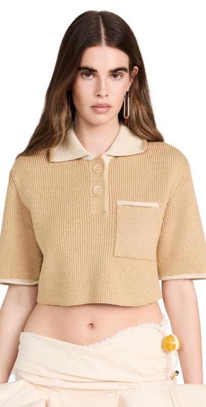 Jacquemus Le Polo Maille Arco Sweater Beige