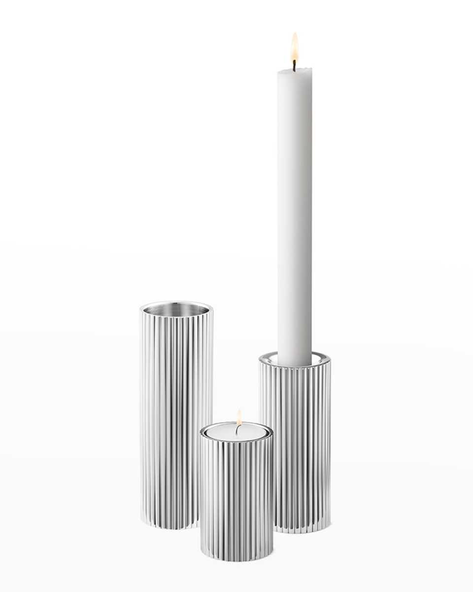 Bernadotte Stainless Steel Large Tealight and Candleholder, 5.5"T