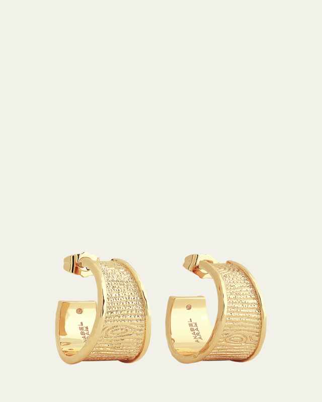 Enchanted Forest Bark Hoop Earrings