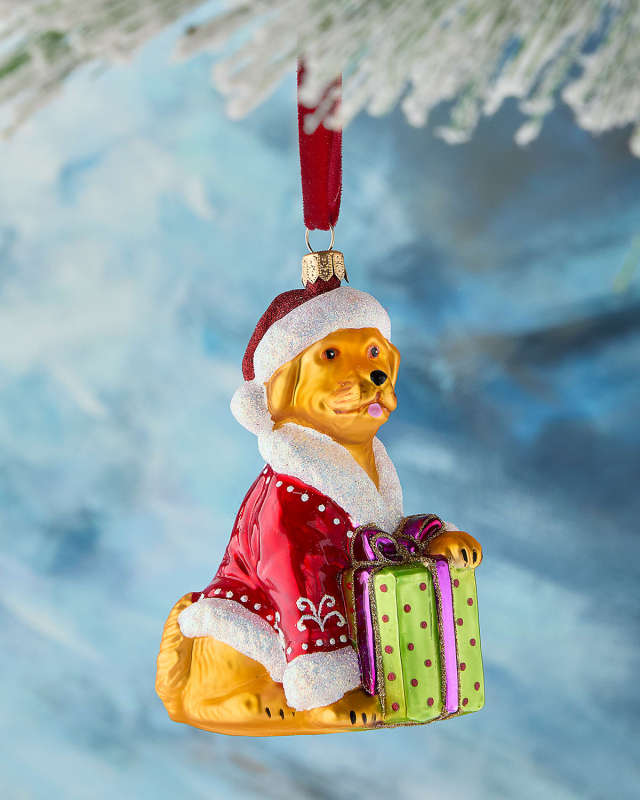 Santa Lab Christmas Ornament